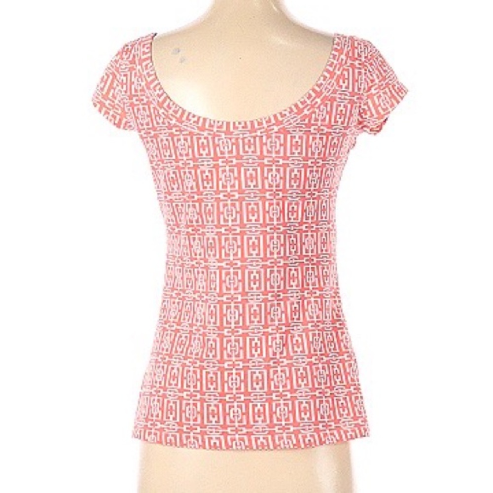Patterned scoop back shirt - Picture 4 of 5